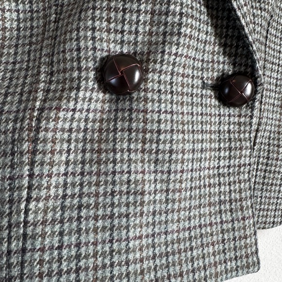 Veronica Beard Womens Sybille Cropped Houndstooth Wool Blend Tailored Jacket 6 - Picture 5 of 9